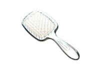 Расческа для волос "Superbrush Small Limited Edition" (серебряная с белым)
