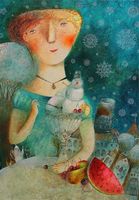 Магнит на холодильник "Мороженое с фруктами" (арт. 11.20)