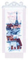 Вышивка крестом "Крыши Парижа" (150х310 мм)