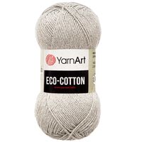 Пряжа "Eco Cotton №763" (100 г; 220 м; светло-серый)
