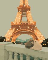 Картина по номерам "Мяу-тур по Франции" (400х500 мм)