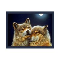 Алмазная вышивка-мозаика "Волк и волчица" (600х450 мм)