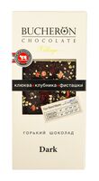 Шоколад горький "Bucheron. С клюквой, клубникой и фисташками" (85 г)