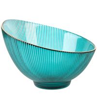 Салатник стеклянный "Frost Stripe" (220 мм; зелёный)