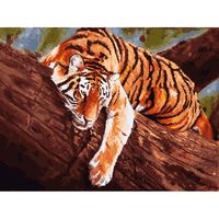 Картина по номерам "Тигр на дереве" (300х400 мм)