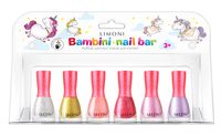 Набор детских лаков для ногтей "Bambini Nail Bar №22" (6 цветов)