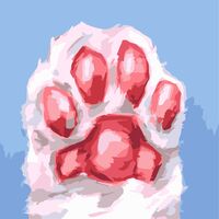 Картина по номерам "Лапка" (200х200 мм)