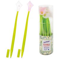 Ручка шариковая синяя "Цветок" (0,7 мм)