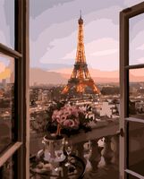Картина по номерам "Вечерний Париж" (400х500 мм)