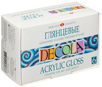Краски акриловые "Decola. Acrylic Gloss" (6 цветов)