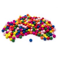 Бусины деревянные (6 мм; 250 шт.; яркий микс)