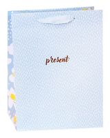 Пакет бумажный подарочный "Trendy blue" (32х26х12 см)