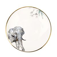 Тарелка фарфоровая "Саванна. Слон" (200х200х40 мм)