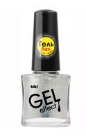 Лак для ногтей "Gel Effect" тон: 076, прозрачный с блестками