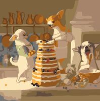 Картина по номерам "Кондитеры" (200х200 мм)