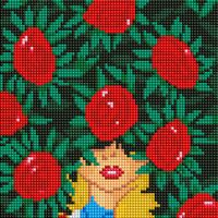 Алмазная вышивка-мозаика "Алиса в розах" (200х200 мм)