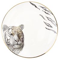 Тарелка фарфоровая "Саванна. Тигр" (300х300х30 мм)