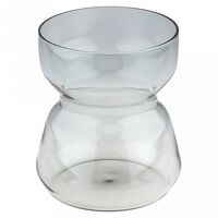 Ваза стеклянная "Диада" (18 см; серый прозрачный)