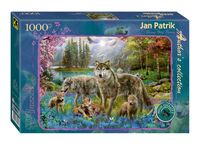 Пазл "Семья волков весной" (1000 элементов)