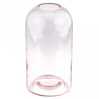 Ваза стеклянная "Карамель" (26 см; розовый прозрачный)