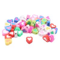 Бусины из полимерной глины "Ассорти из сердечек" (50 шт.)