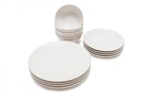 Набор тарелок (12 предметов; белый)