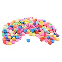 Бусины из полимерной глины "Сердечки" (300 шт.; яркий микс)