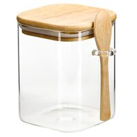 Банка для сыпучих продуктов "Glass Style" (700 мл; с ложкой)