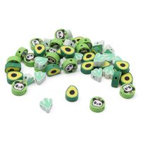 Бусины из полимерной глины "Зеленый микс" (50 шт.)