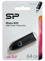 USB Flash Drive 64Gb Silicon Power Blaze B25 Black