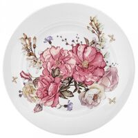 Тарелка мелкая фарфоровая "Розовый цветок" (240 мм)