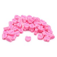 Бусины из полимерной глины "Сердечко Love" (50 шт.)