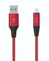 Дата-кабель Celebrat CB-05 Micro USB 3A (max) (1 м; нейлон; красный)
