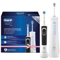 Подарочный набор Oral-B: Ирригатор Aquacare 4 MDH20.016.2 + Электрическая зубная щетка Vitality D100.413.1 PRO