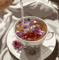 Картина по номерам "Цветочный чай" (200х200 мм)