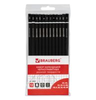 Набор карандашей чернографитных "Brauberg Line" (12 шт.)
