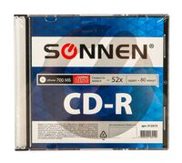 Диск CD-R Sonnen, 700 Mb, 52x