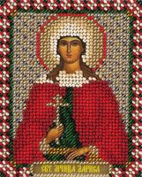 Вышивка бисером "Икона Святой мученицы Ларисы" (85х105 мм)