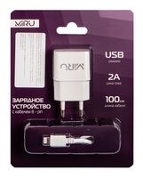 Сетевое зарядное устройство Miru 5027 Lightning (белое)