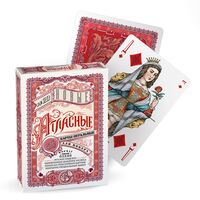 Карты игральные "Новые Атласные" (в красном; 18+)