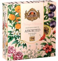 Набор чая "Basilur. Винтажные цветы. Ассорти" (40 пакетиков)