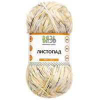 Пряжа "Листопад №01" (100 г; 160 м; желтый принт)