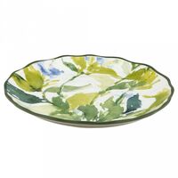 Тарелка мелкая фарфоровая "Палитра весны" (227 мм; зеленый)