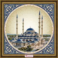Алмазная вышивка-мозаика "Мечеть Сердце Чечни" (40х40 см)