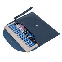 Набор съемных спиц для вязания (10 см; 13 размеров; синий)