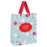 Пакет бумажный подарочный "Christmas twigs" (14х11х6,5 см)