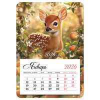 Календарь на магните на 2026 год "Оленёнок" (9,5х13,5 см)