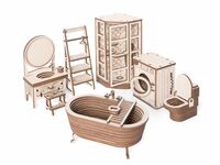 Сборная деревянная модель "Ванная комната"
