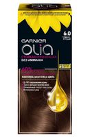 Крем-краска для волос "Garnier Olia" тон: 6.0, темно-русый