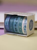 Скотч декоративный для скрапбукинга "Designer prints. Blue" (5 шт.)